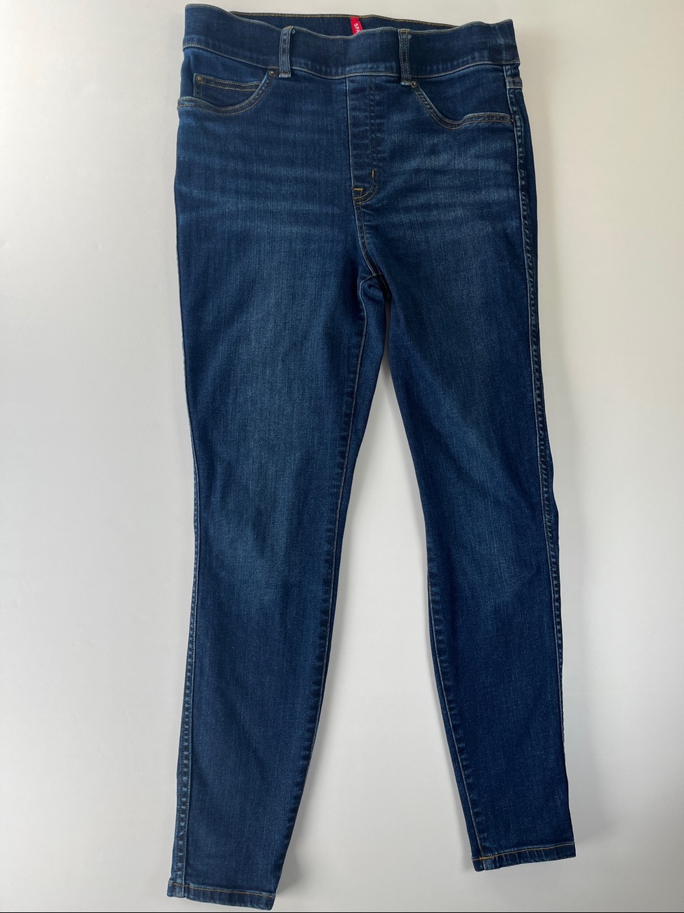Spanx Women's Faded Blue Pull On Jeans High Rise SzM